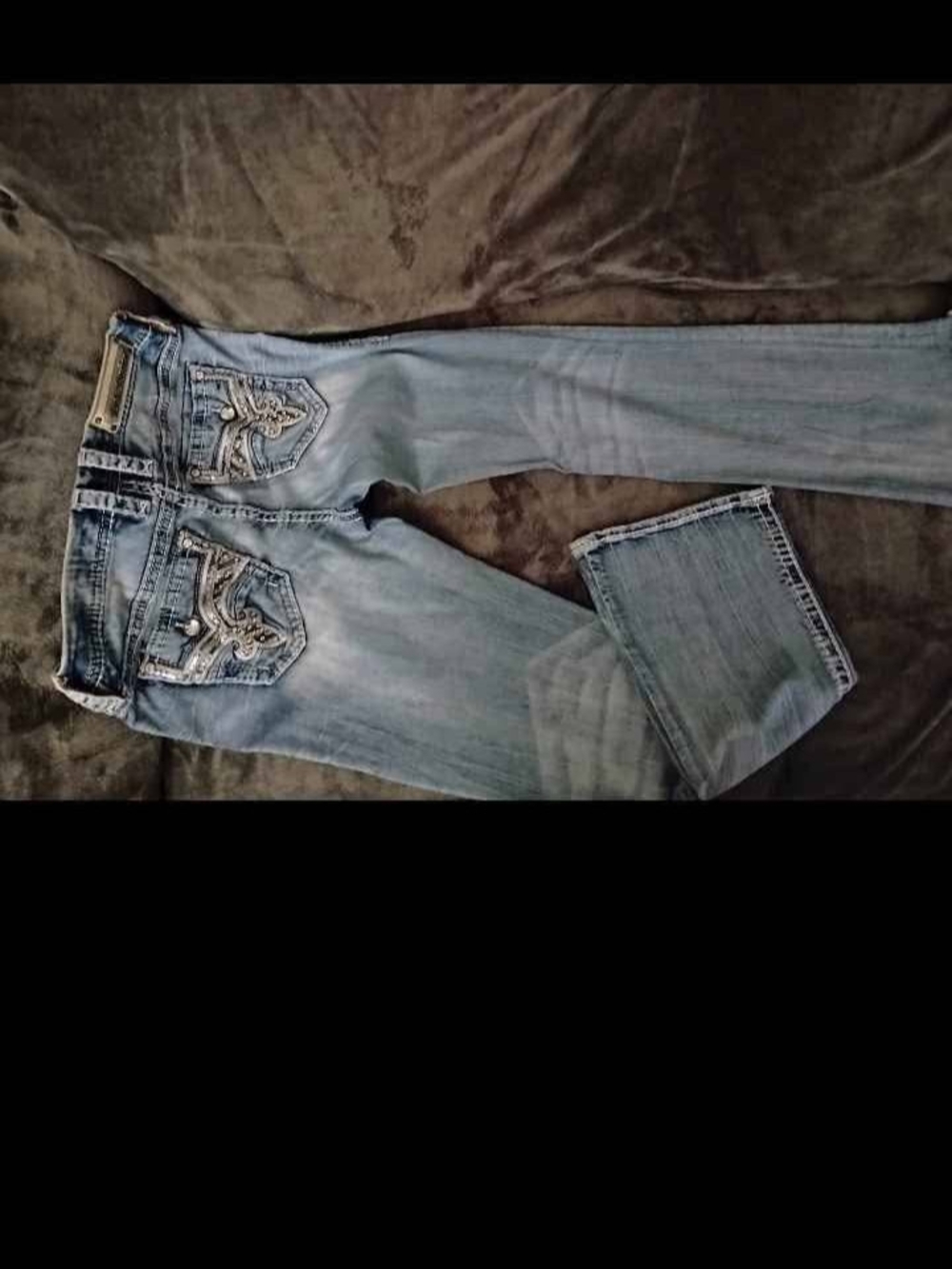 Embellished Light Blue Women’s Rock Revival Jeans